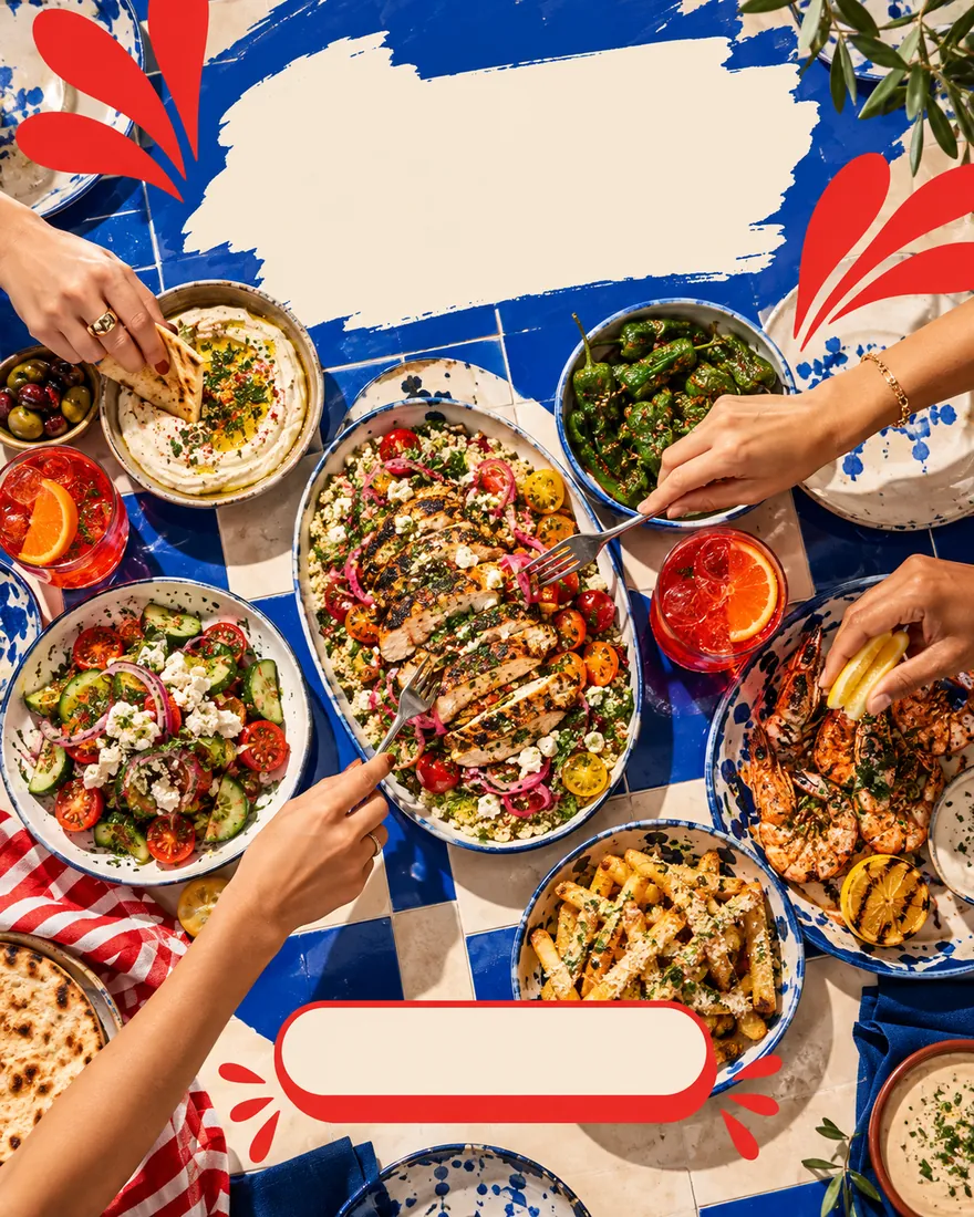 Social Table post design template for restaurants brands